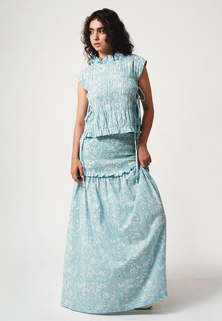 Leia Blue Skirt BOTTOMS IKKIVI