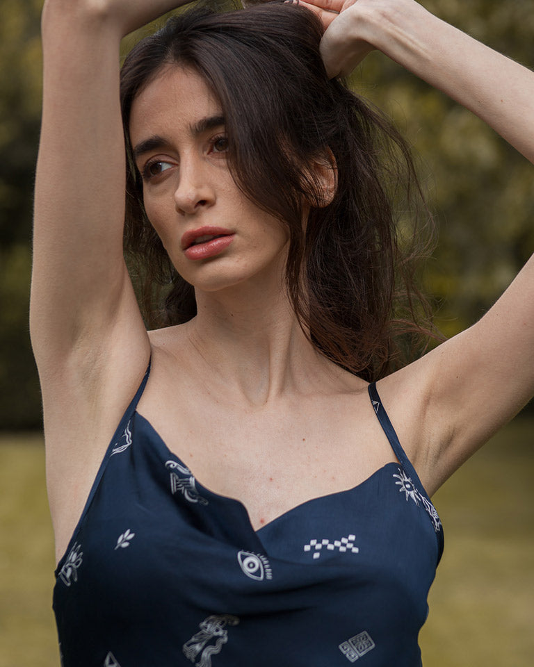 Silver Lining Slip Dress DRESSES Em and Shi