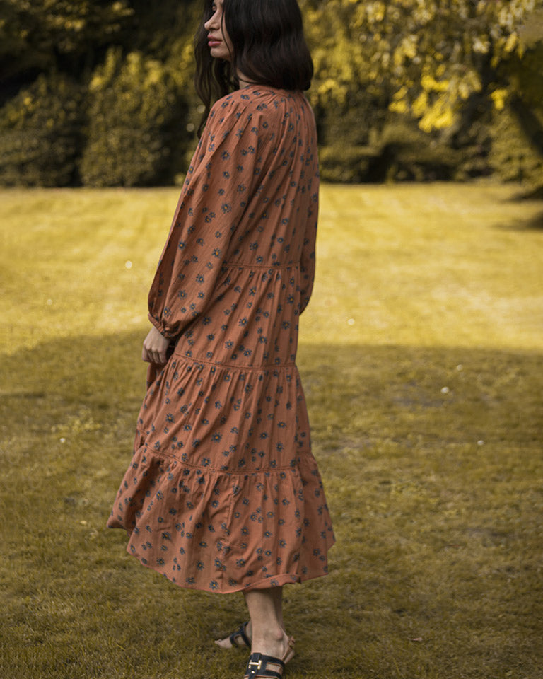 Cinnamon Daisy Tiered Dress DRESSES Em and Shi