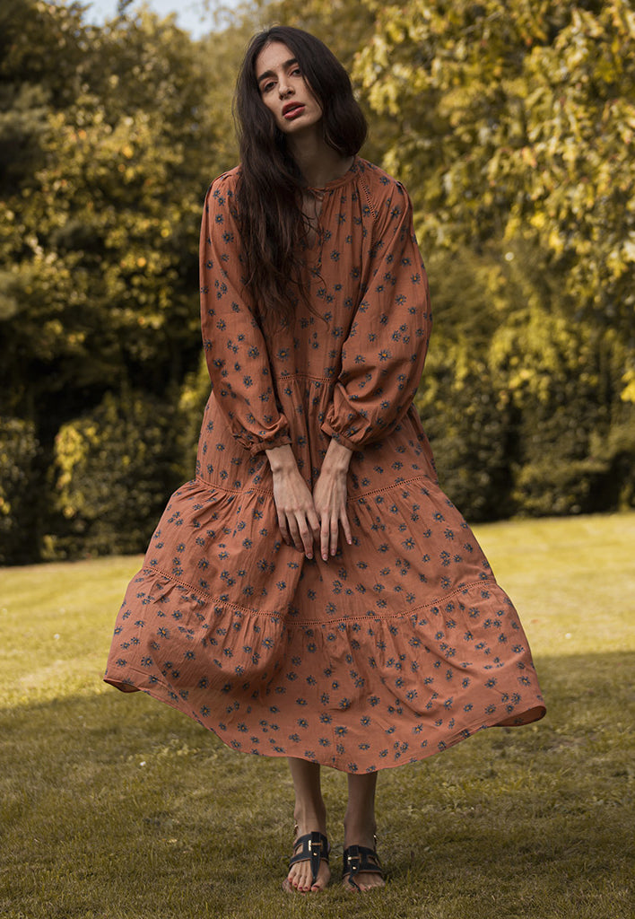Cinnamon Daisy Tiered Dress DRESSES Em and Shi