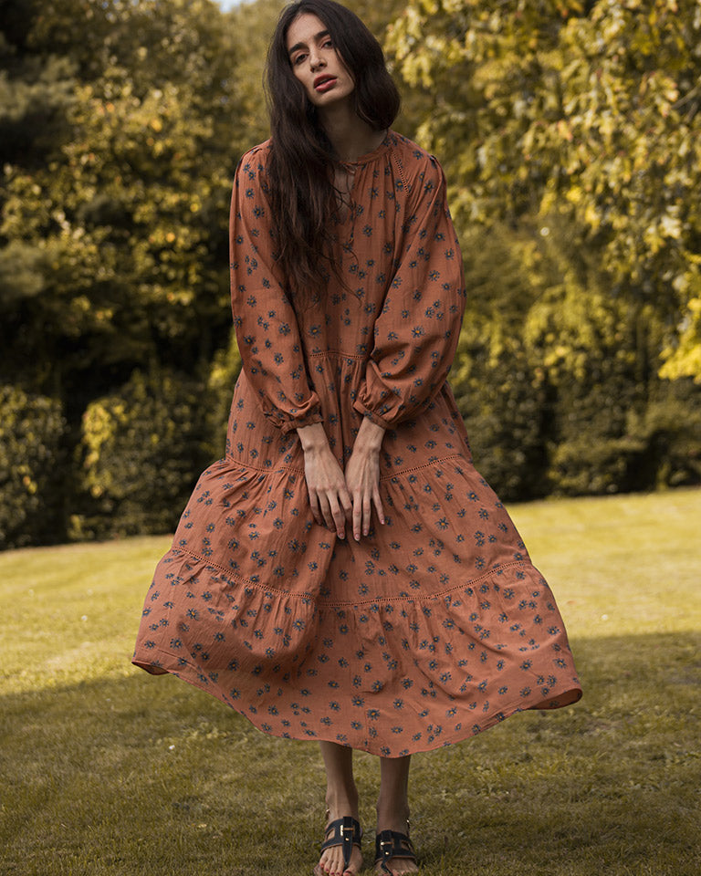 Cinnamon Daisy Tiered Dress DRESSES Em and Shi