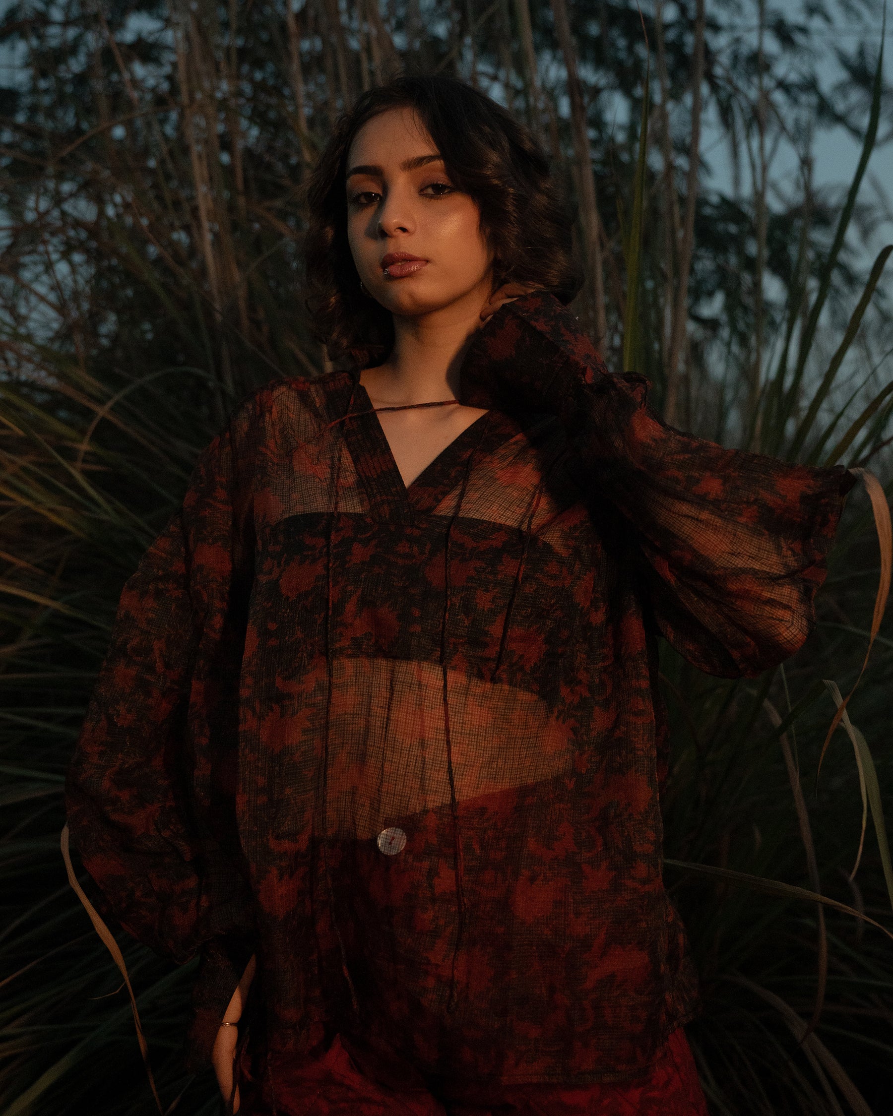 Koi Black Sheer Top TOPS IKKIVI