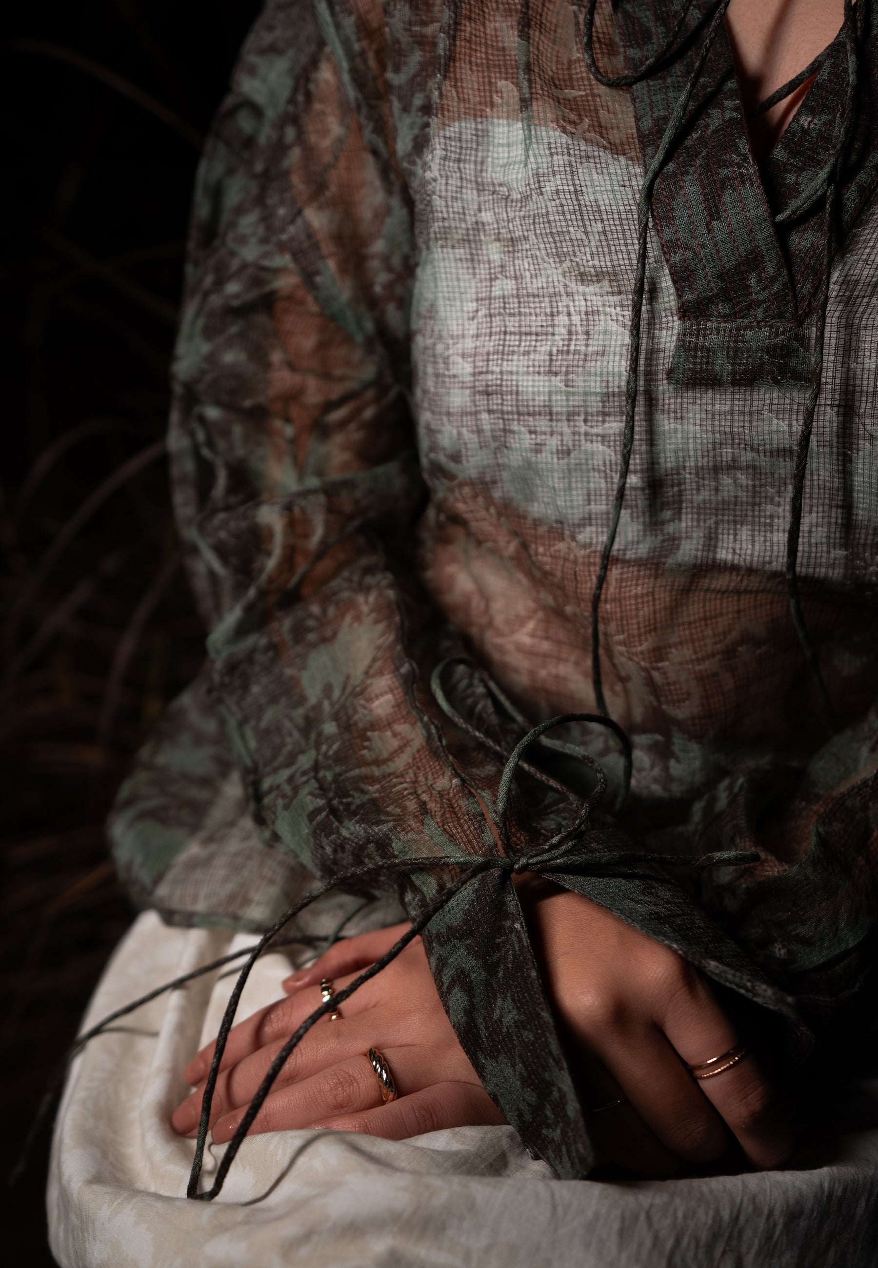 Koi Green Sheer Top TOPS IKKIVI