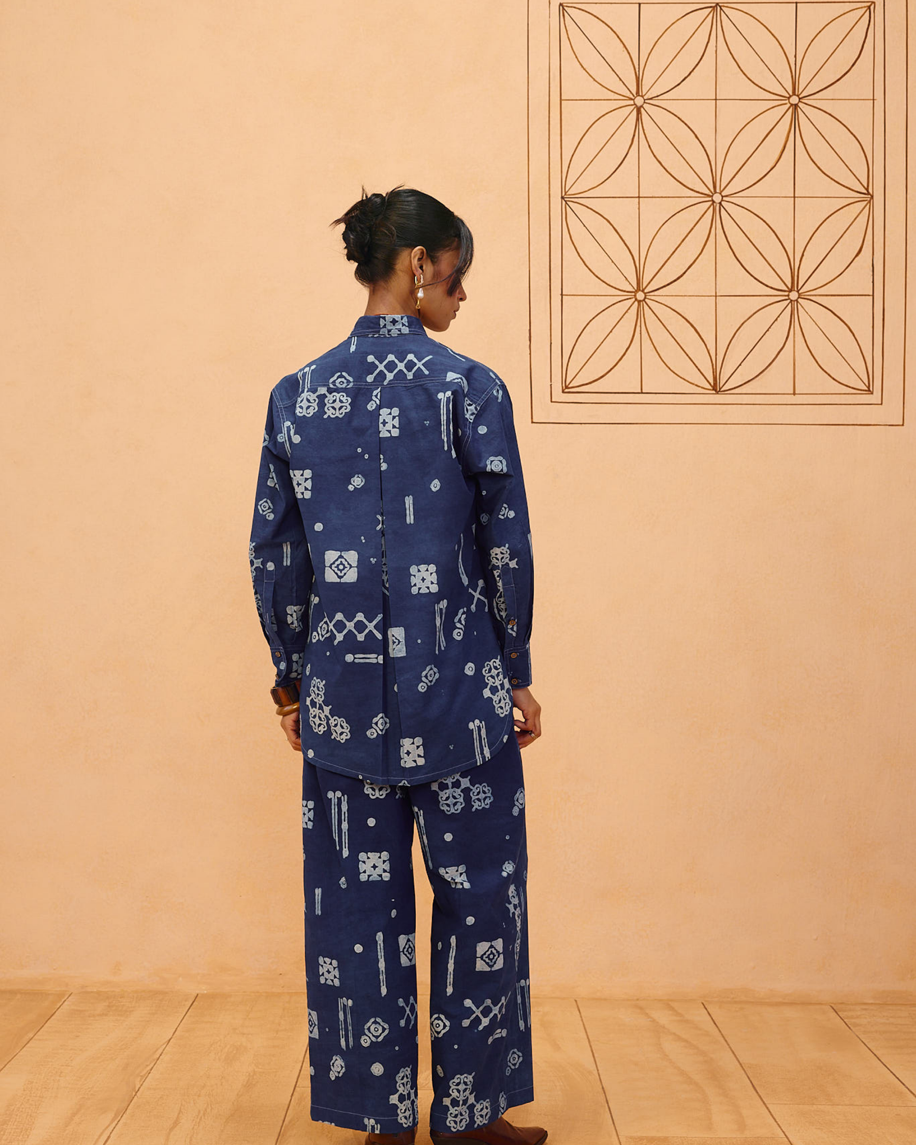 Indigo Patterns Organic Cotton Shirt TOPS SUI