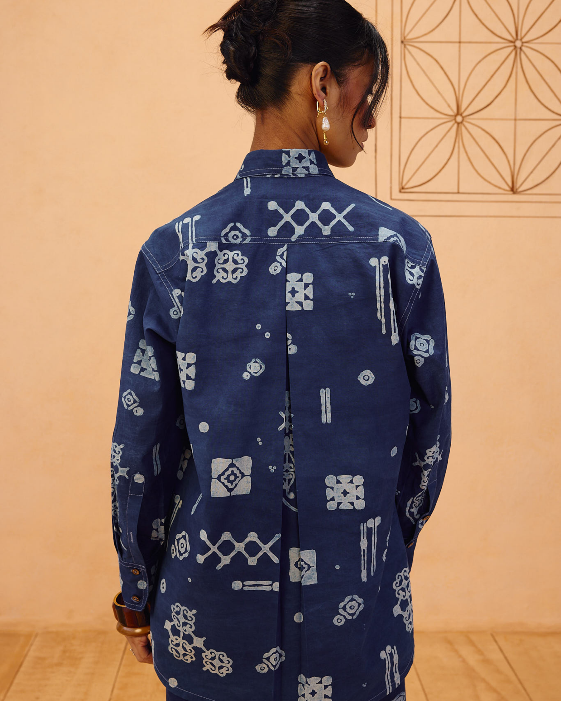 Indigo Patterns Organic Cotton Shirt TOPS SUI