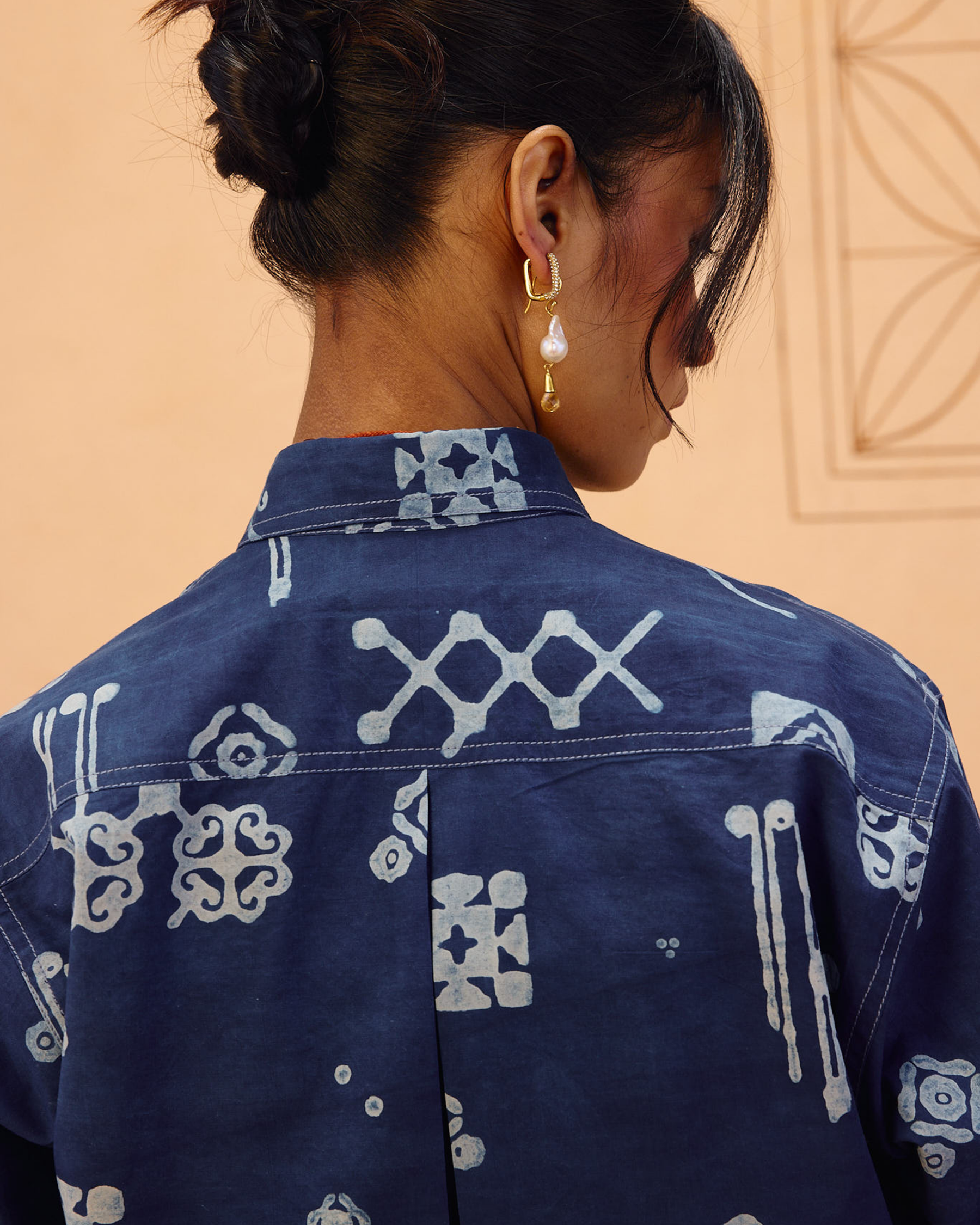 Indigo Patterns Organic Cotton Shirt TOPS SUI