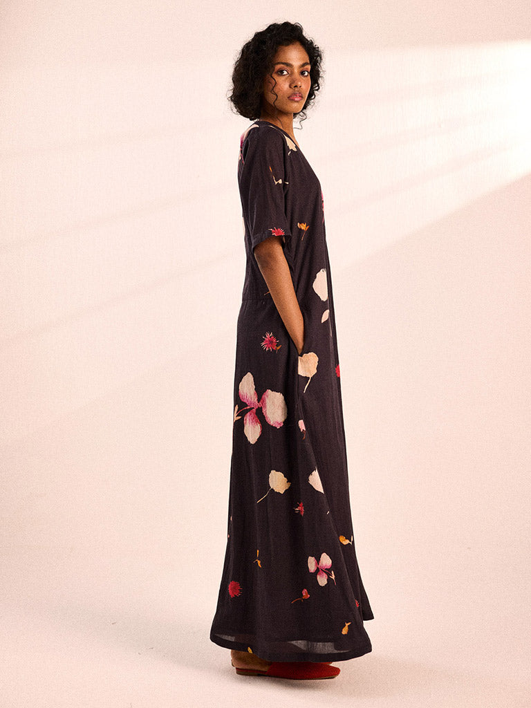 Charcoal Gardens Jumpsuit JUMPSUITS KHARA KAPAS