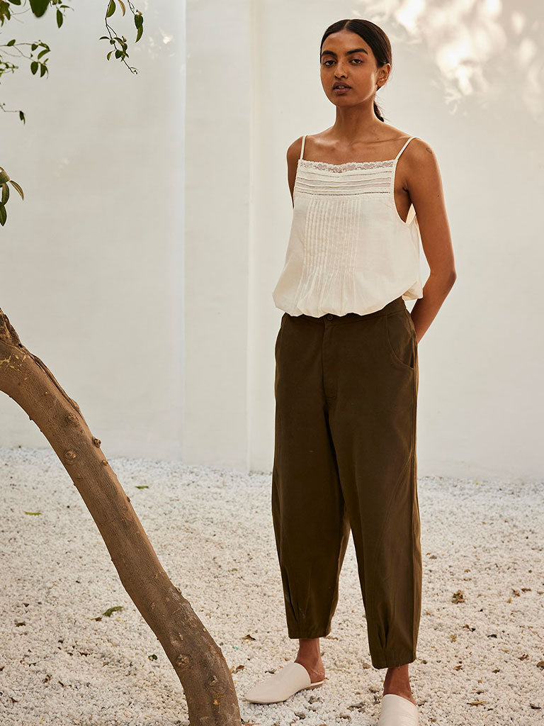 Eggshell Lace Blouse TOPS KHARA KAPAS