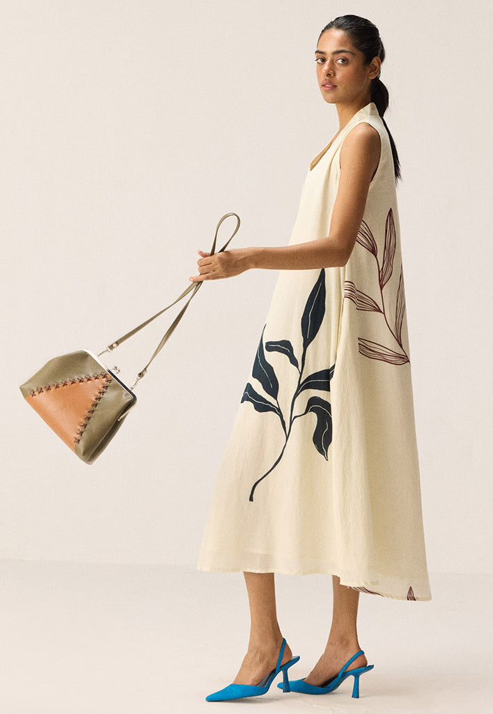 White Magnolia Midi Dress DRESSES KHARA KAPAS