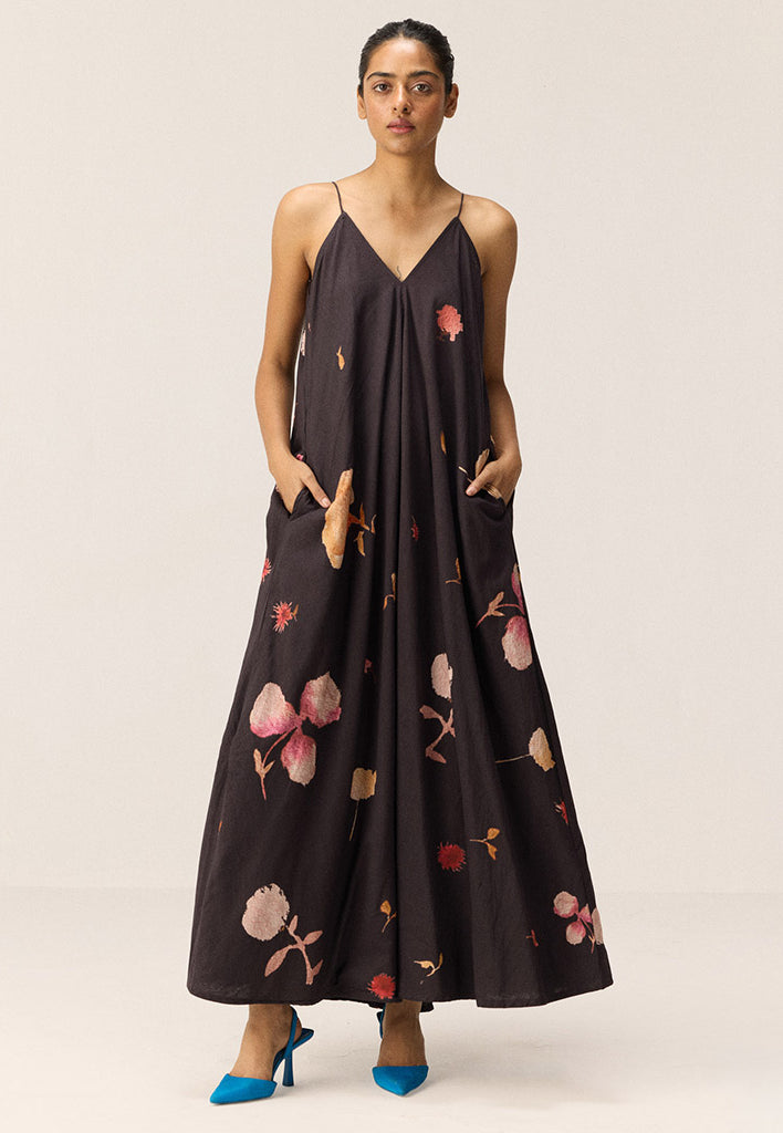 Black Tropicana Maxi Dress DRESSES KHARA KAPAS