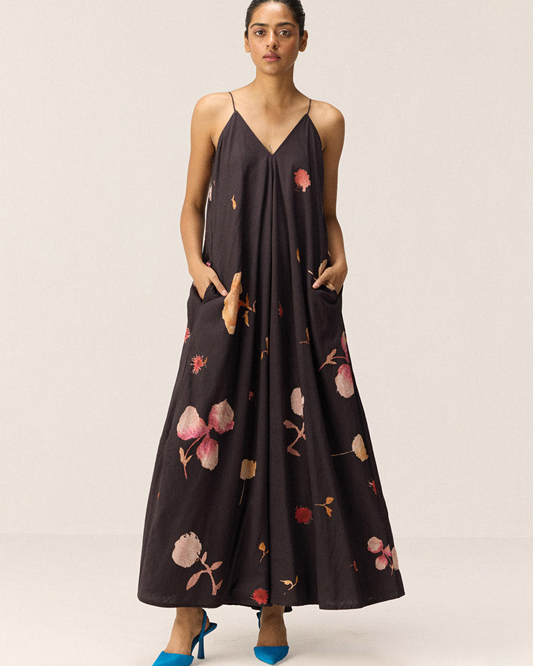 Black Tropicana Maxi Dress DRESSES KHARA KAPAS