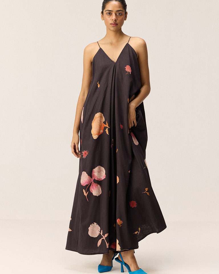 Black Tropicana Maxi Dress DRESSES KHARA KAPAS