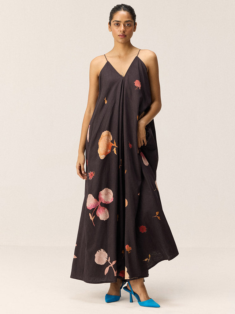 Black Tropicana Maxi Dress DRESSES KHARA KAPAS