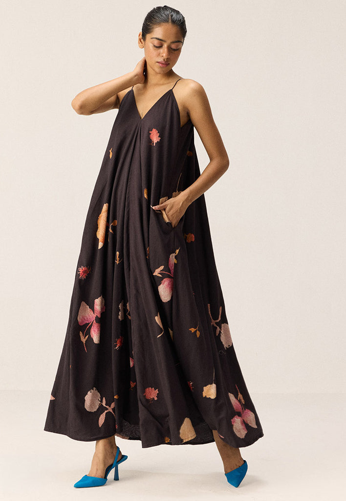 Black Tropicana Maxi Dress DRESSES KHARA KAPAS