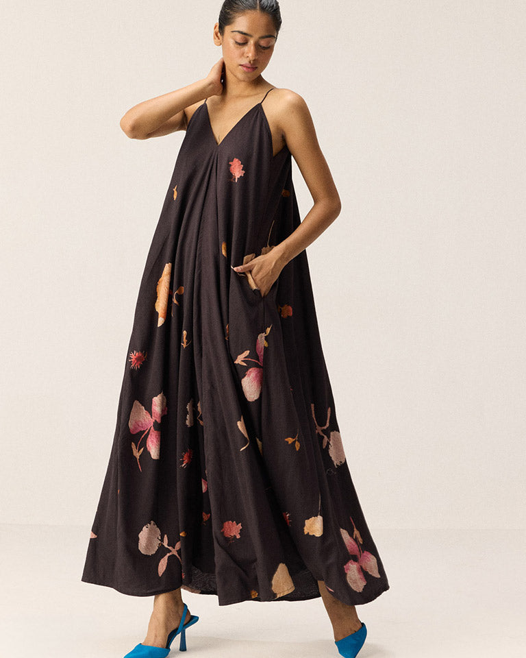 Black Tropicana Maxi Dress DRESSES KHARA KAPAS