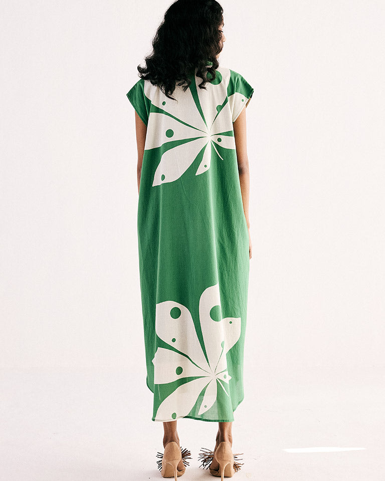 Maple Leaf Shirt Dress DRESSES KHARA KAPAS