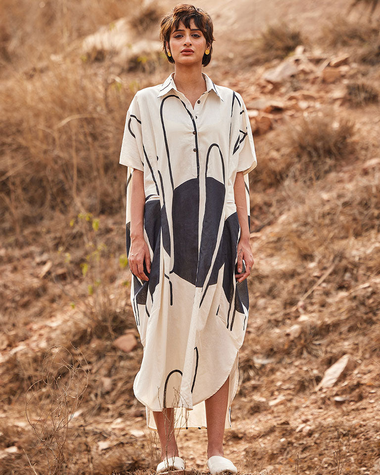 Agave Kaftan Dress DRESSES KHARA KAPAS