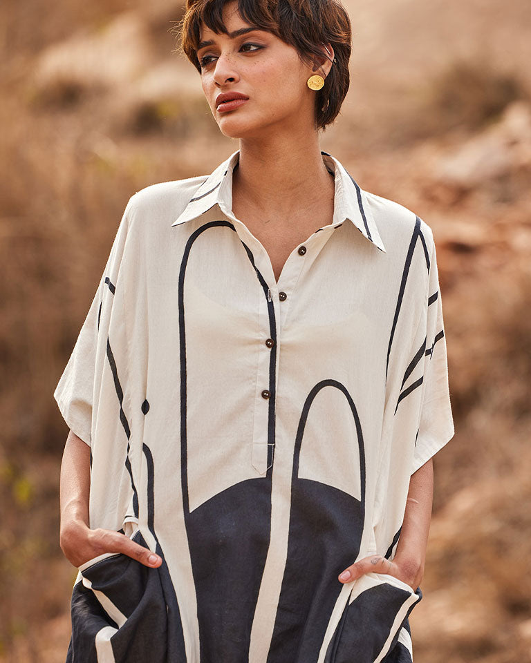 Agave Kaftan Dress DRESSES KHARA KAPAS