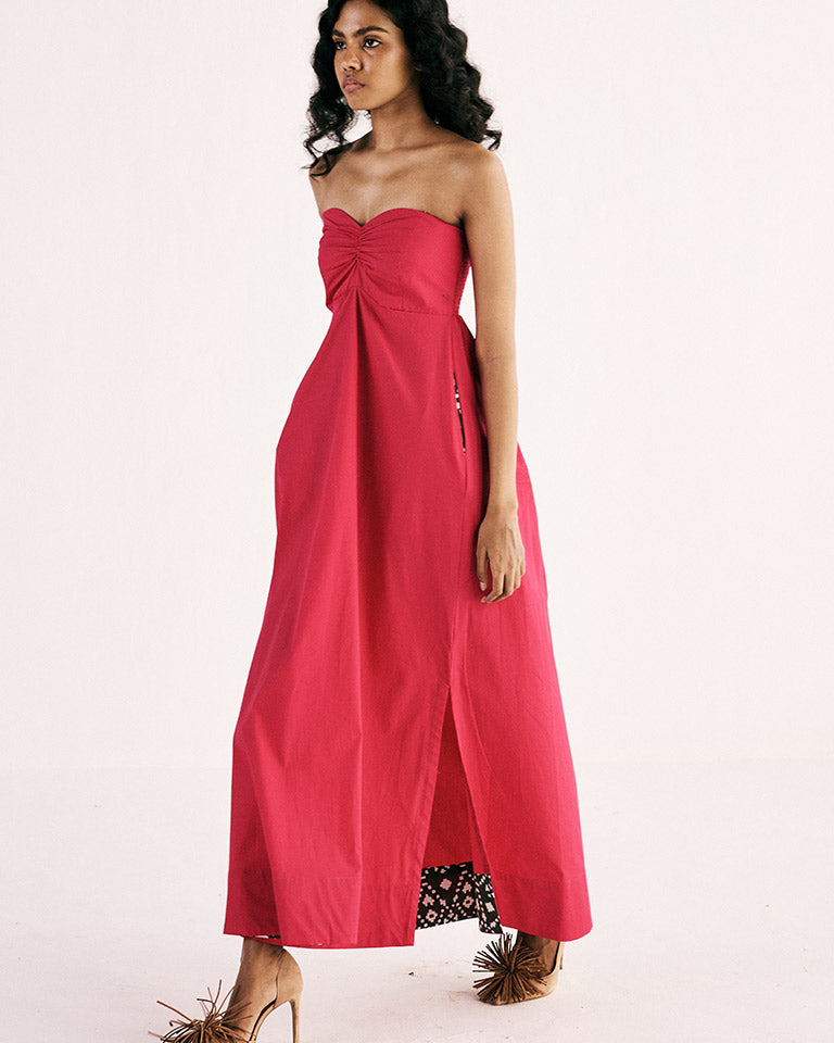 Fuchsia Flame Gown DRESSES KHARA KAPAS