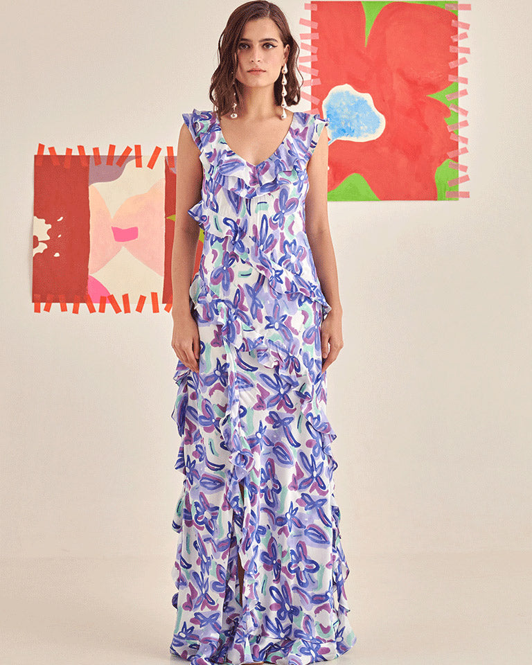 Dream Ruffled Maxi Dress DRESSES Khajoor