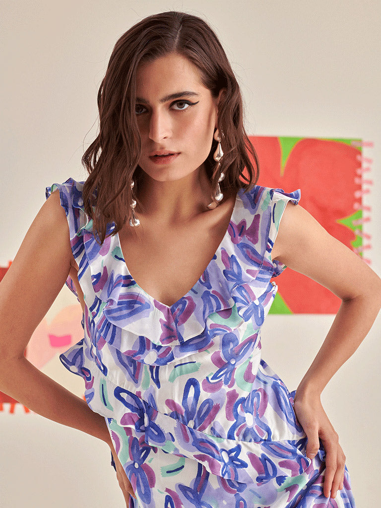 Dream Ruffled Maxi Dress DRESSES Khajoor