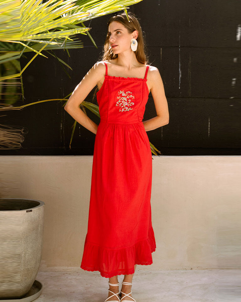 Rose Strap Dress DRESSES Em and Shi