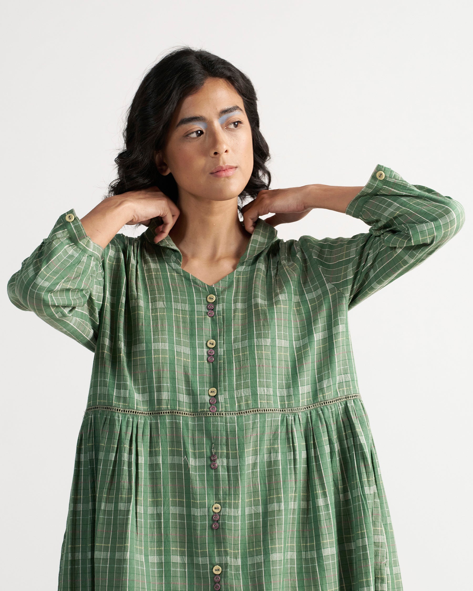 Table For Two Garden Green Dress DRESSES IKKIVI