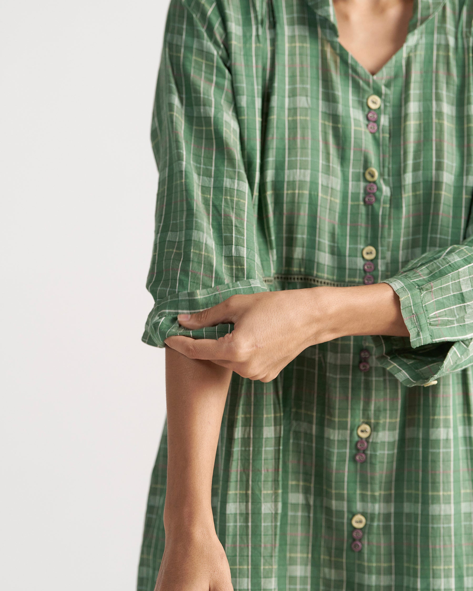 Table For Two Garden Green Dress DRESSES IKKIVI