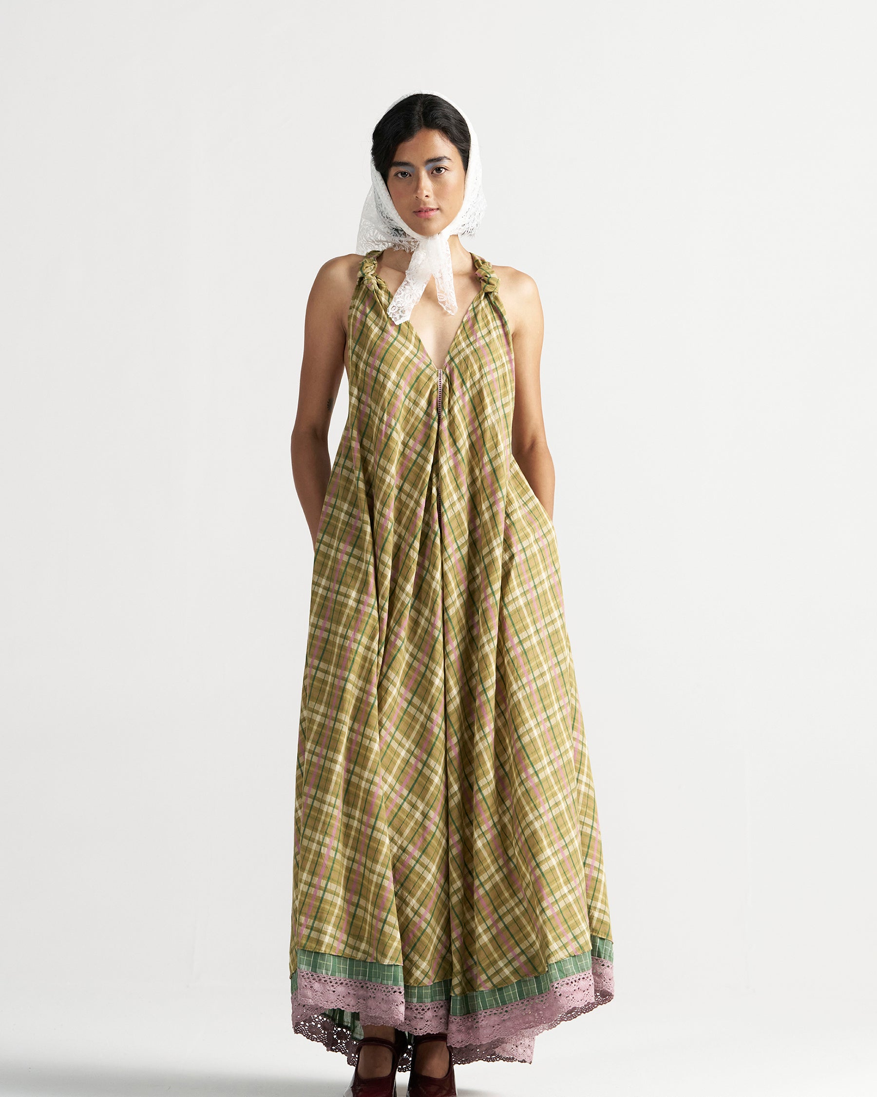 Madeleine Picnic Yellow Maxi Dress DRESSES IKKIVI