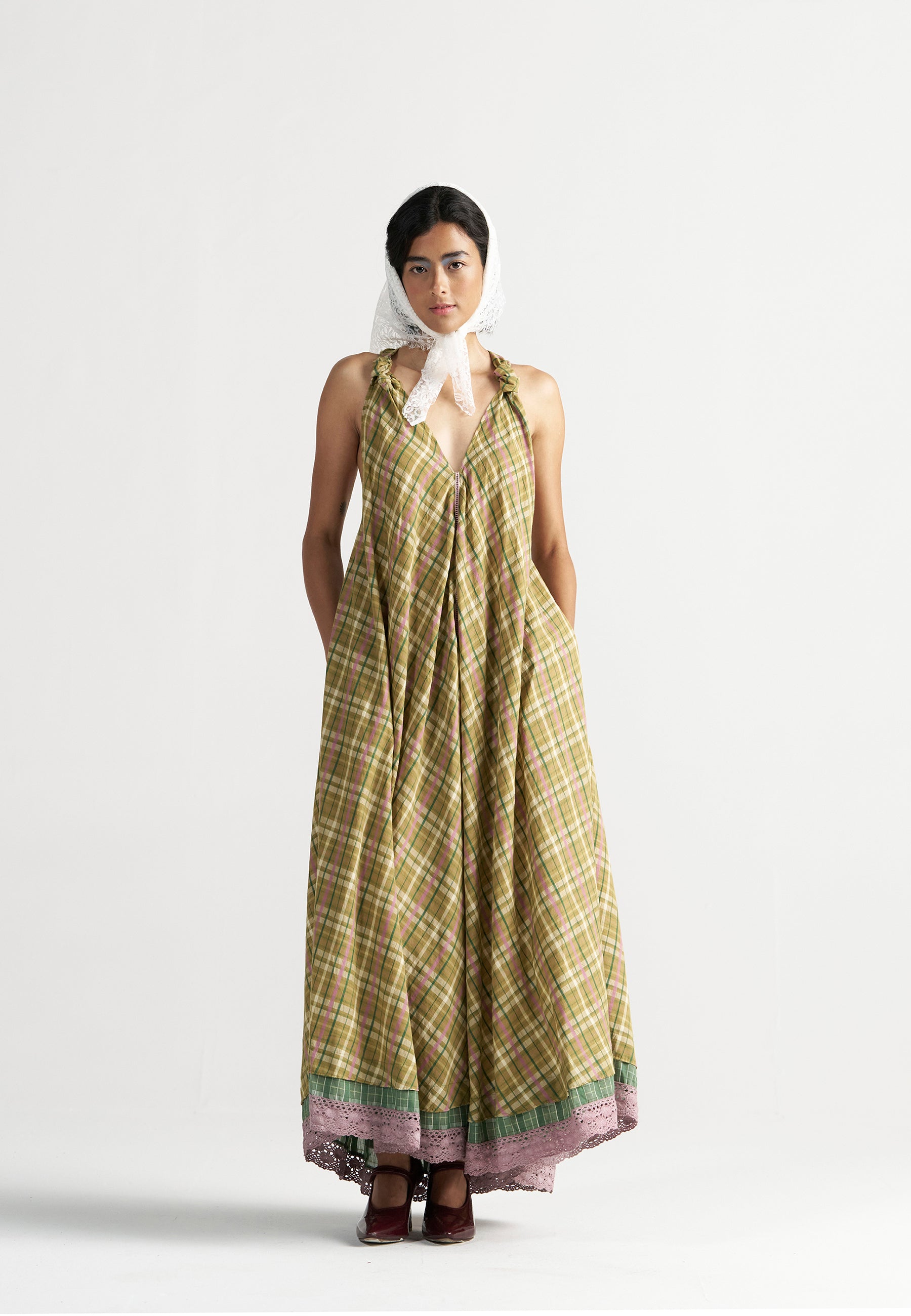 Madeleine Picnic Yellow Maxi Dress DRESSES IKKIVI