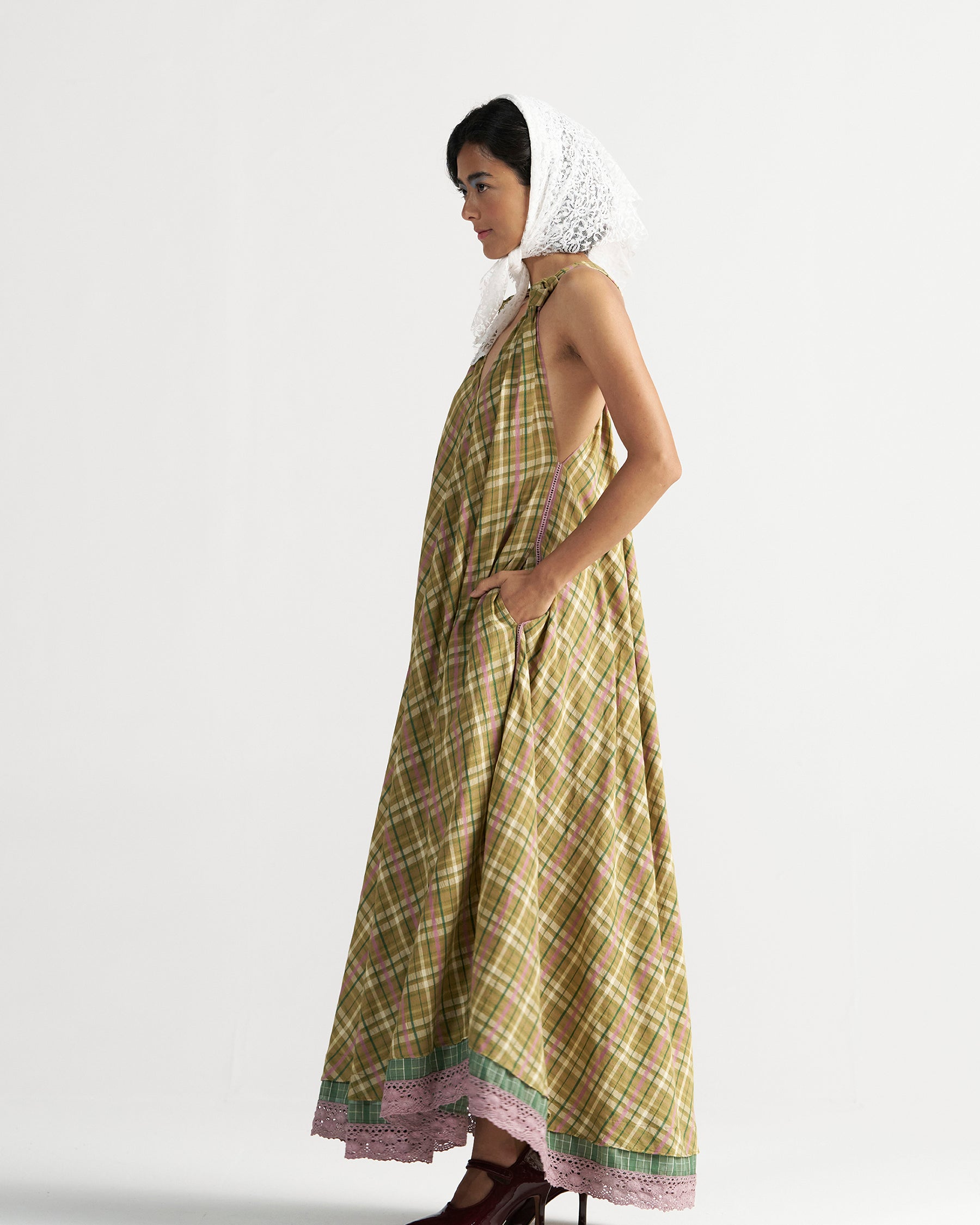 Madeleine Picnic Yellow Maxi Dress DRESSES IKKIVI