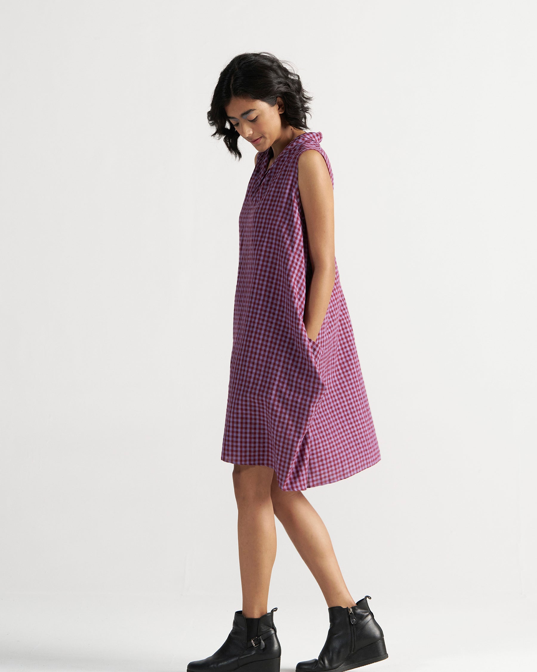 Gaul Tea Plum Dress DRESSES IKKIVI