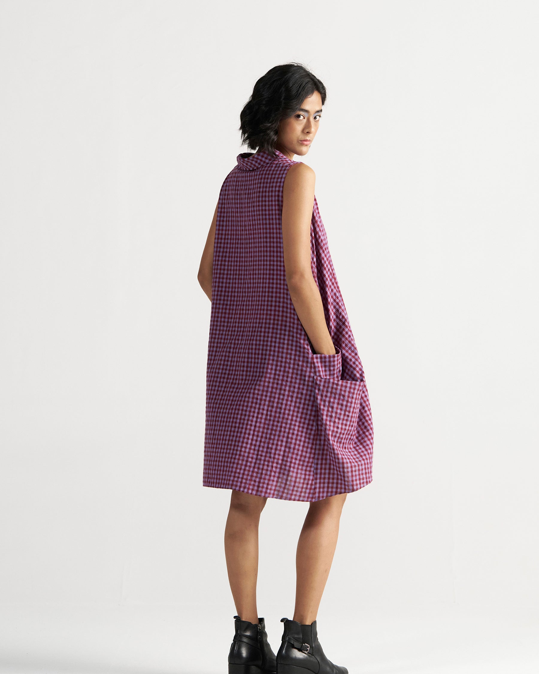 Gaul Tea Plum Dress DRESSES IKKIVI