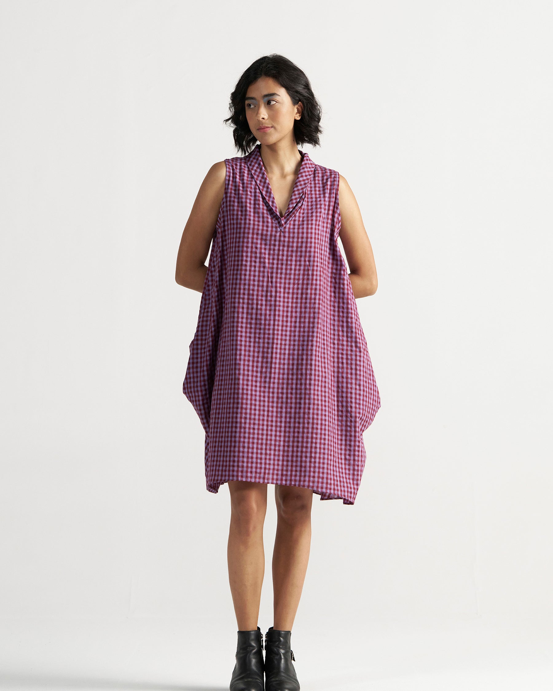 Gaul Tea Plum Dress DRESSES IKKIVI