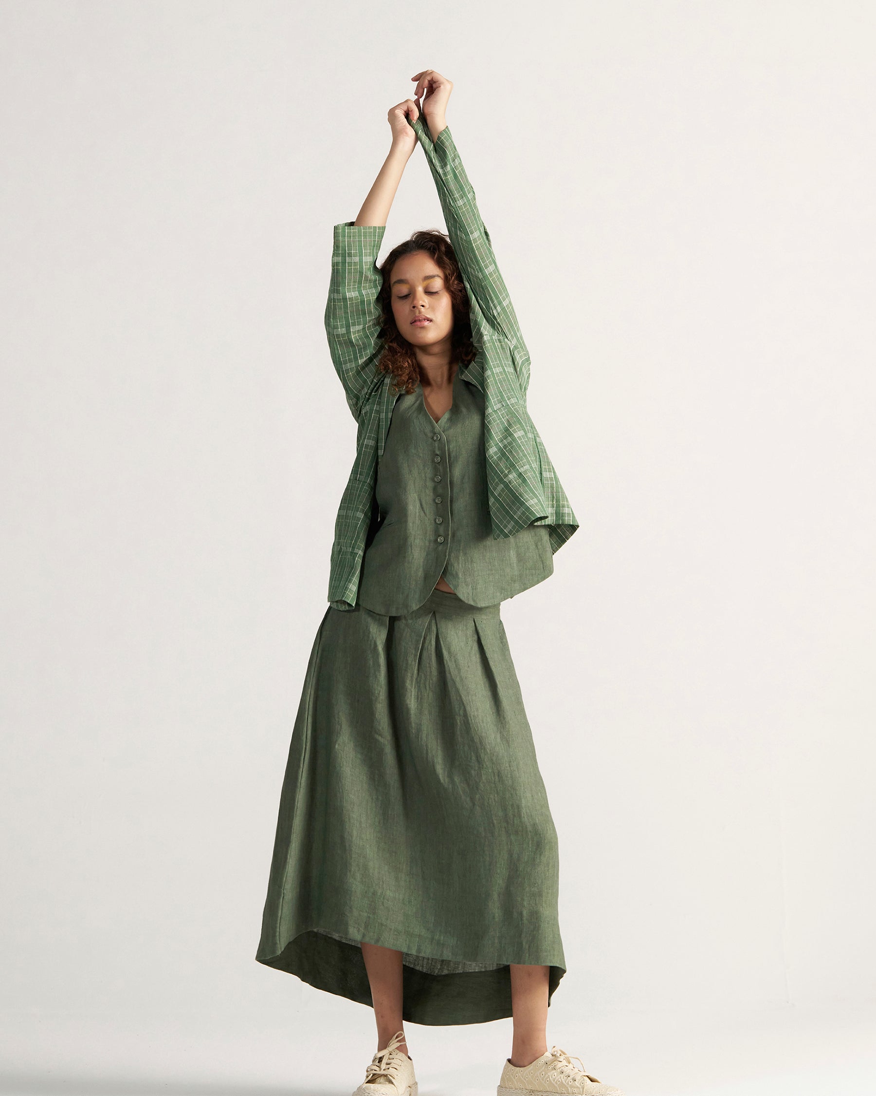 Tea Room Garden Green Blazer JACKETS IKKIVI