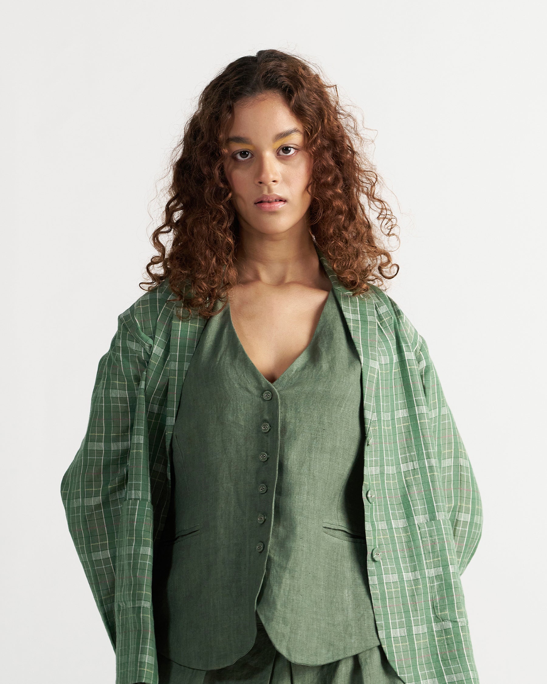 Tea Room Garden Green Blazer JACKETS IKKIVI