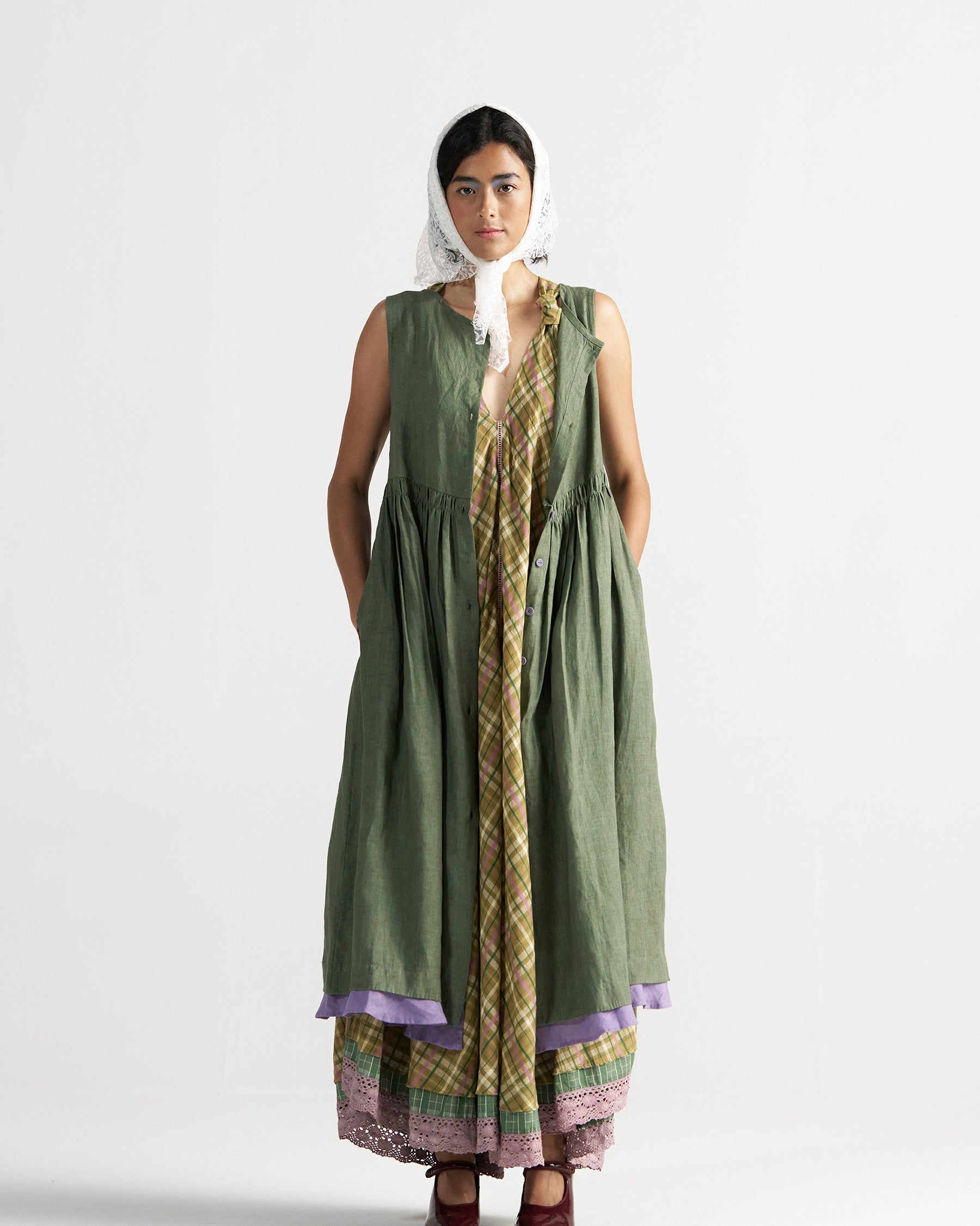 Simply Her Green Sage Dress DRESSES IKKIVI