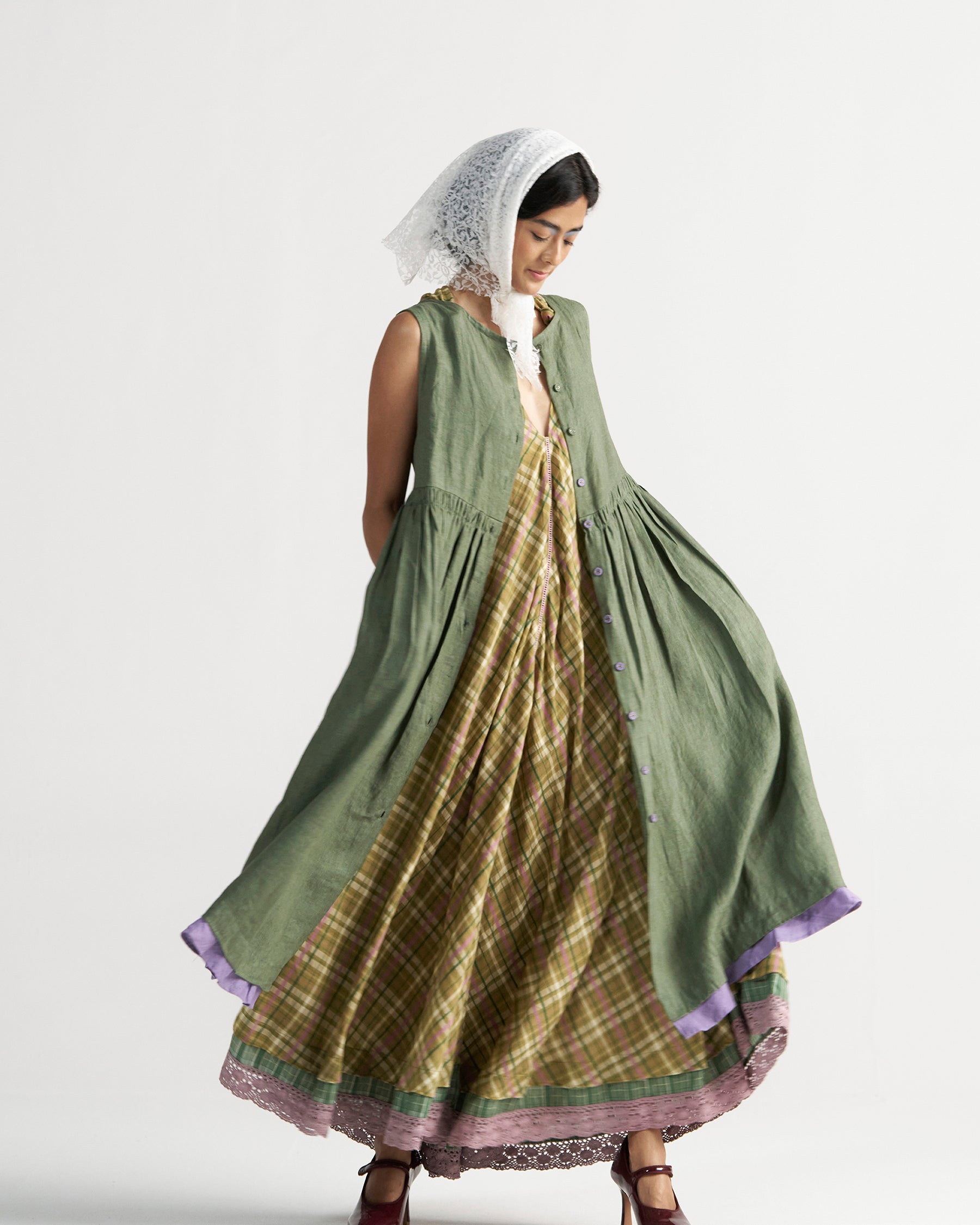 Simply Her Green Sage Dress DRESSES IKKIVI