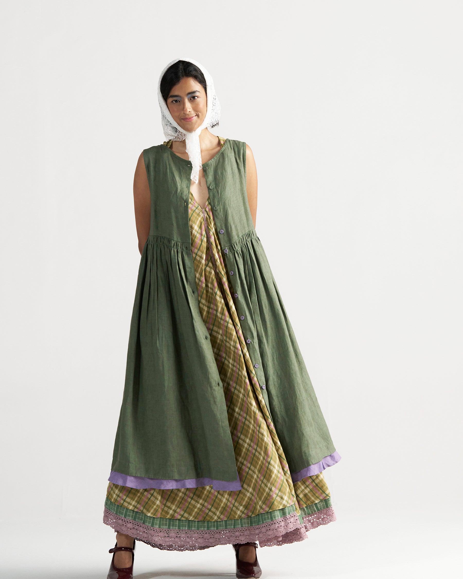 Simply Her Green Sage Dress DRESSES IKKIVI