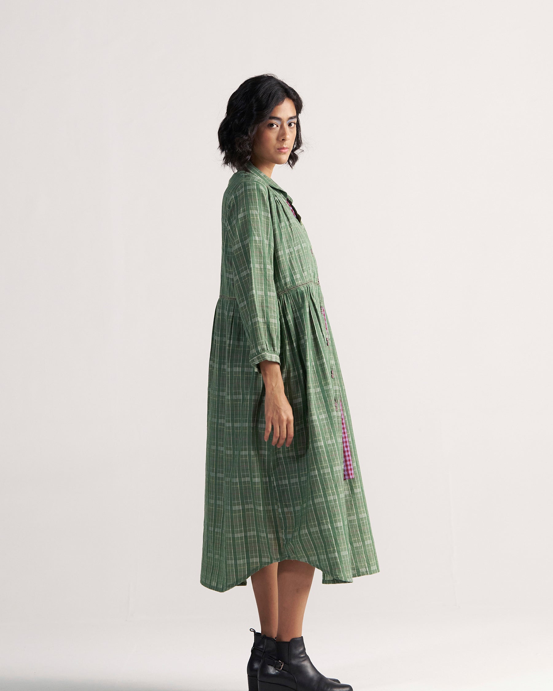 Table For Two Garden Green Dress DRESSES IKKIVI