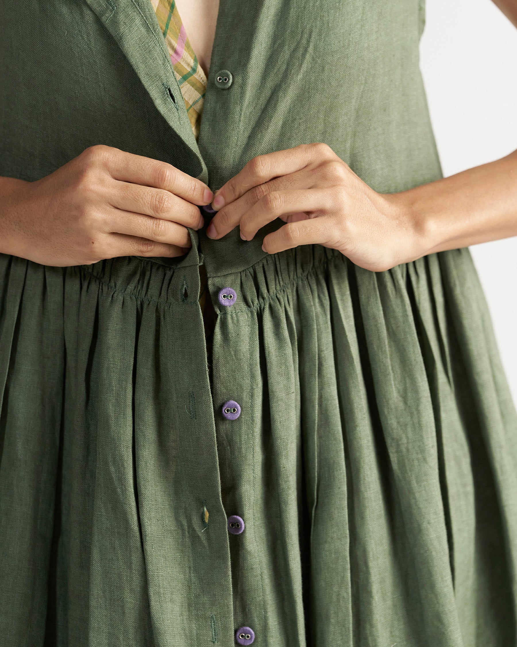 Simply Her Green Sage Dress DRESSES IKKIVI