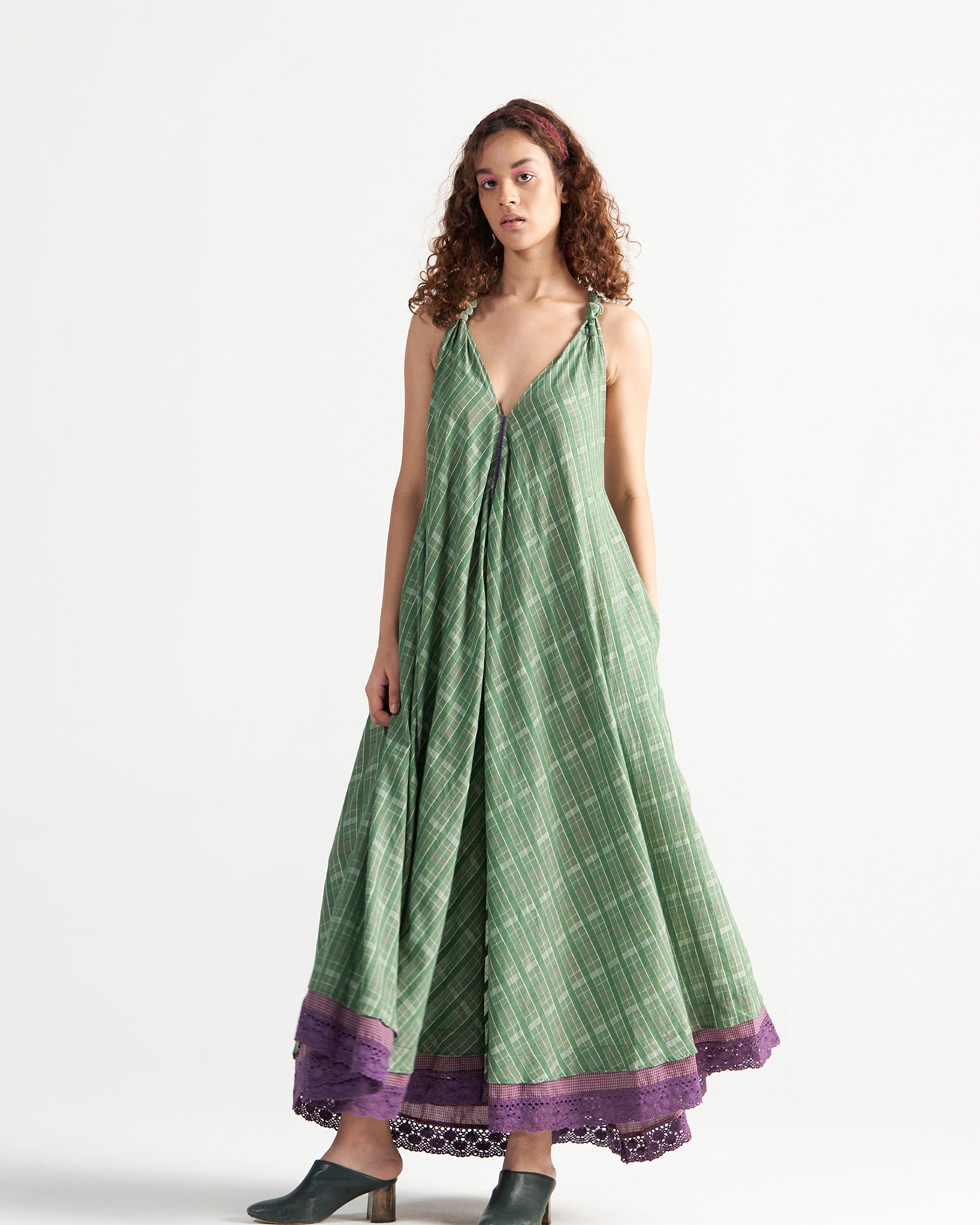 Madeleine Green Garden Maxi Dress DRESSES IKKIVI
