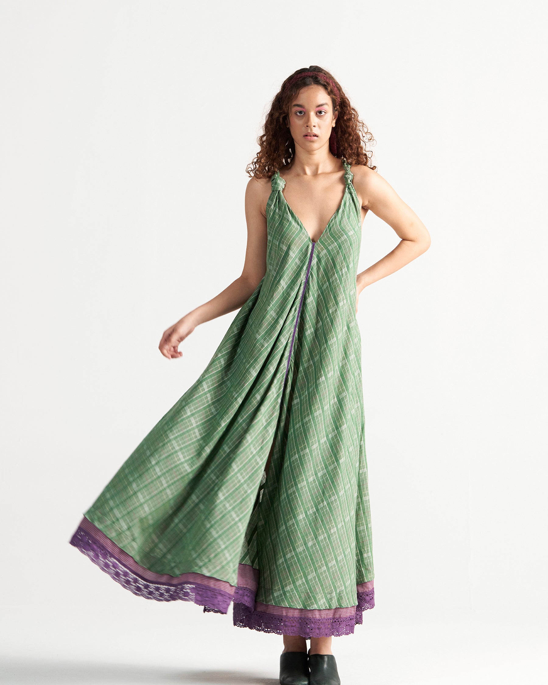 Madeleine Green Garden Maxi Dress DRESSES IKKIVI
