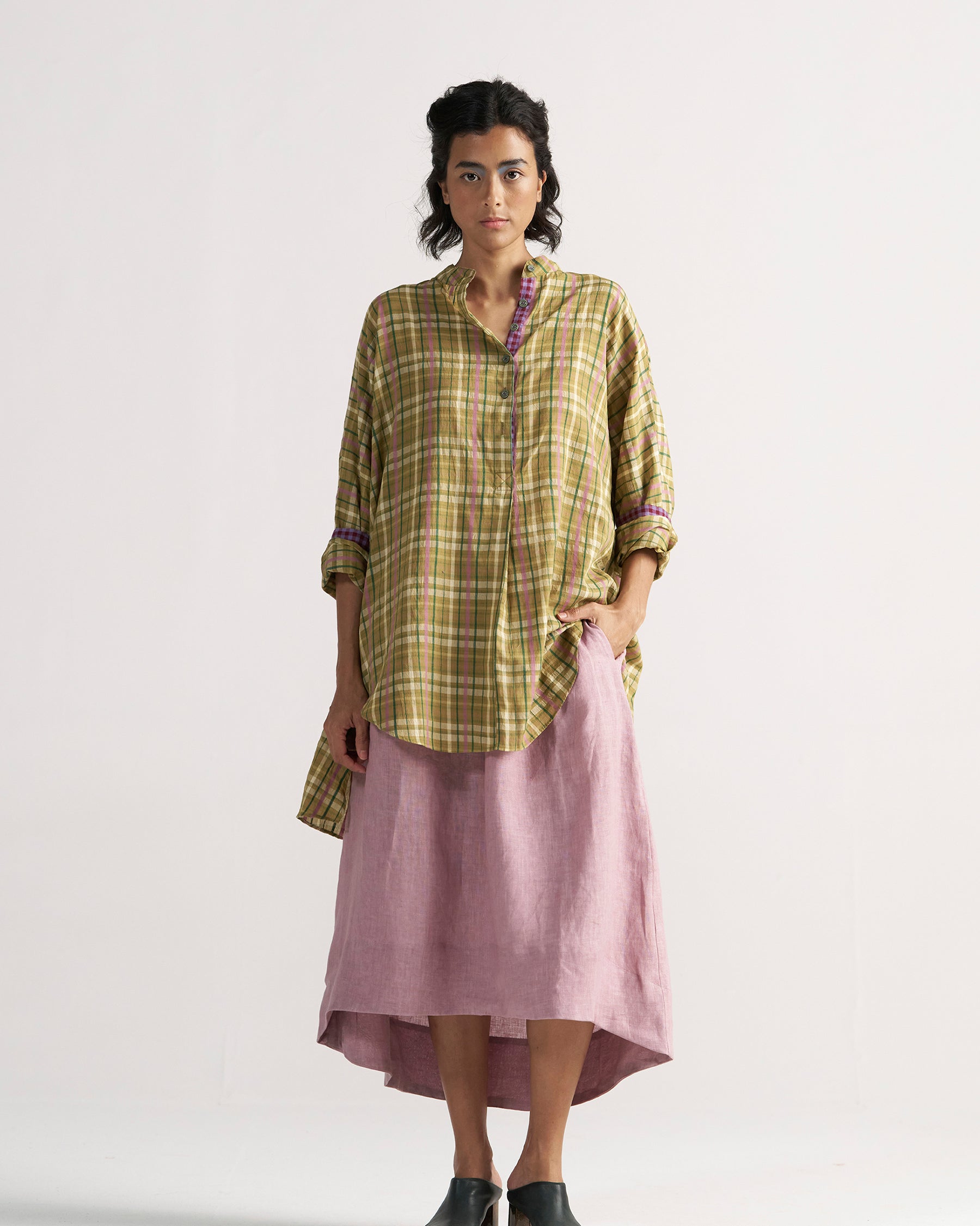 Checkmate Picnic Yellow Checkered Shirt TOPS IKKIVI
