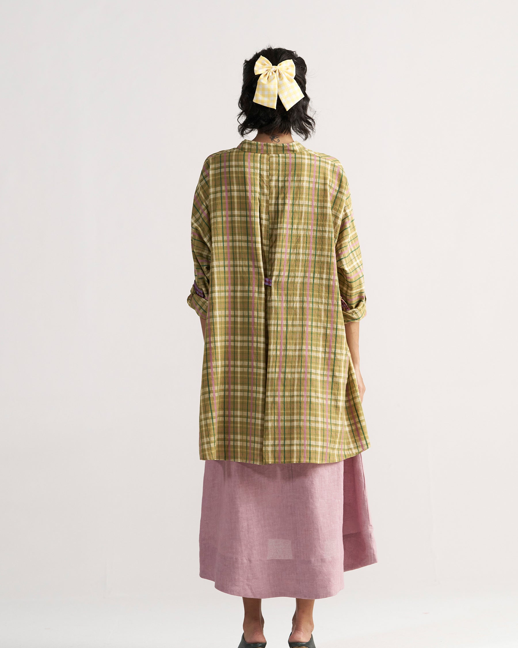 Checkmate Picnic Yellow Checkered Shirt TOPS IKKIVI