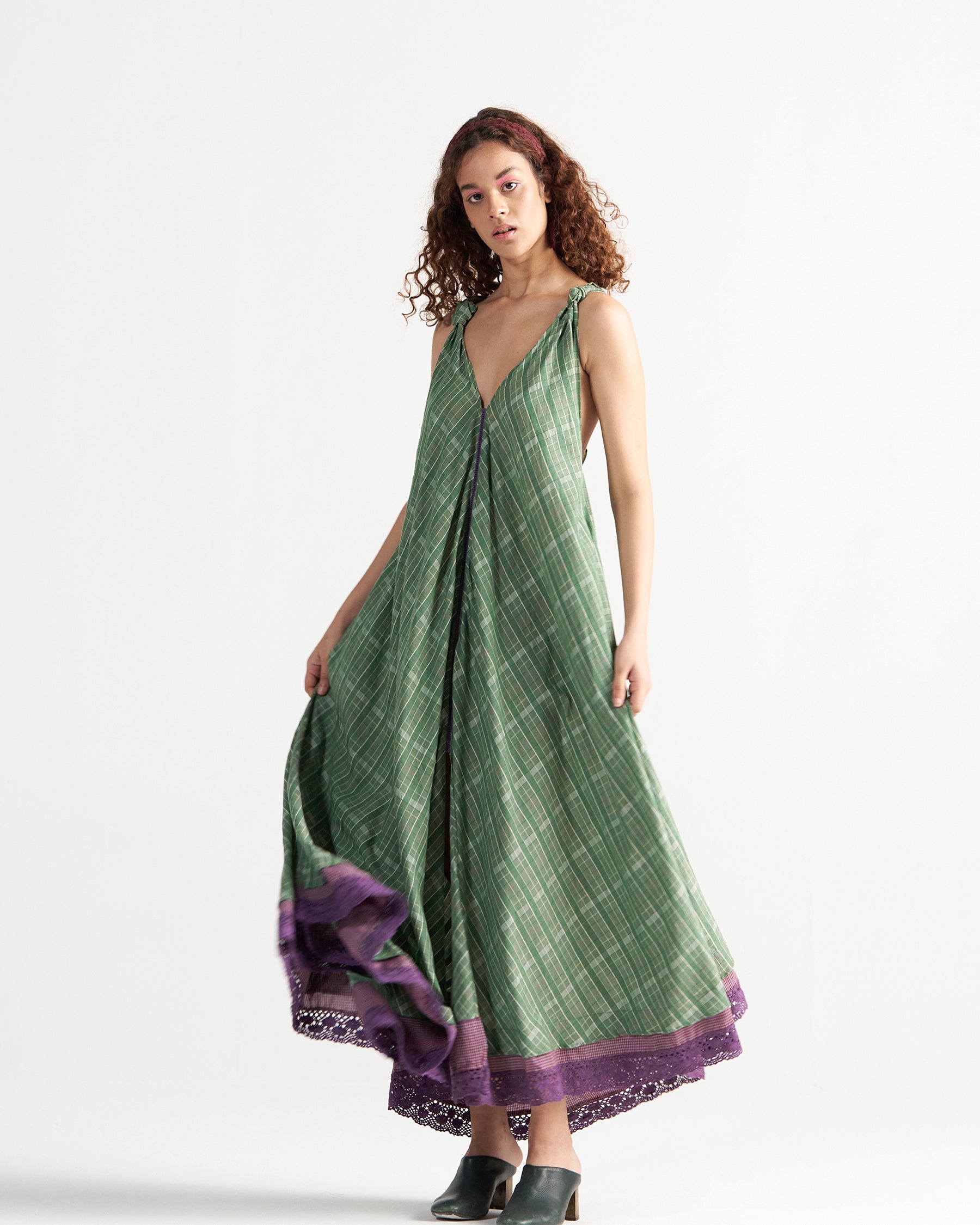 Madeleine Green Garden Maxi Dress DRESSES IKKIVI