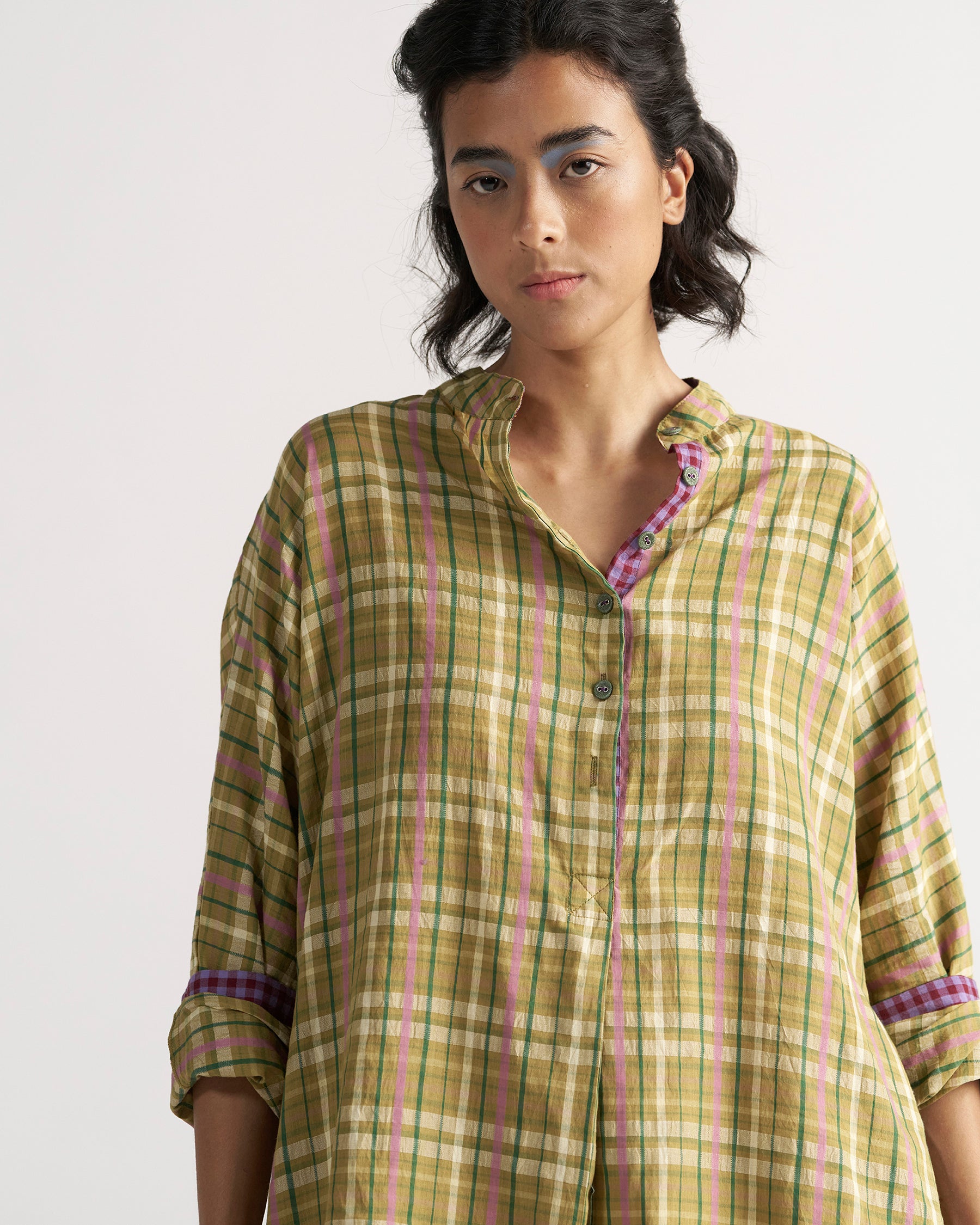Checkmate Picnic Yellow Checkered Shirt TOPS IKKIVI