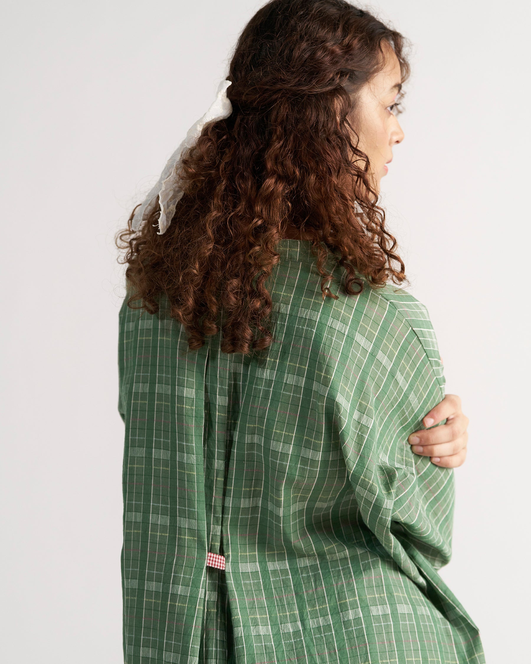 Checkmate Green Checkered Shirt TOPS IKKIVI
