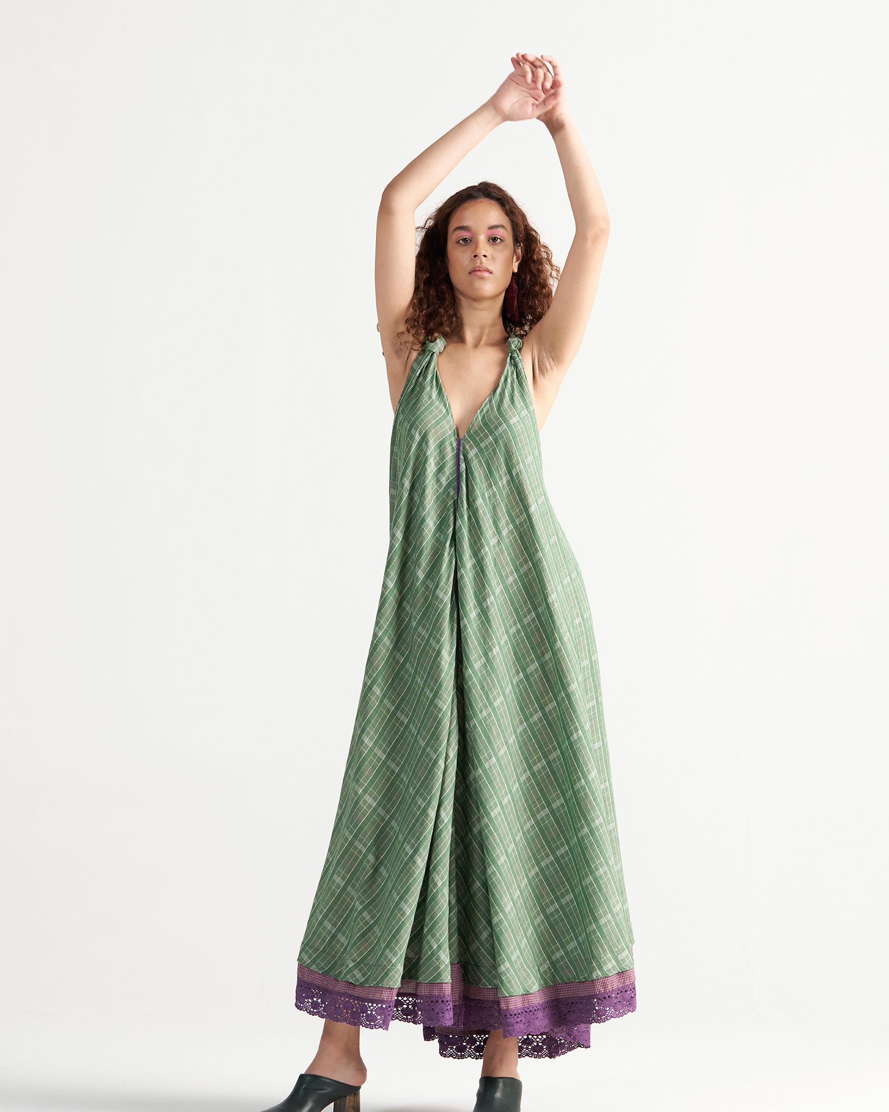 Madeleine Green Garden Maxi Dress DRESSES IKKIVI