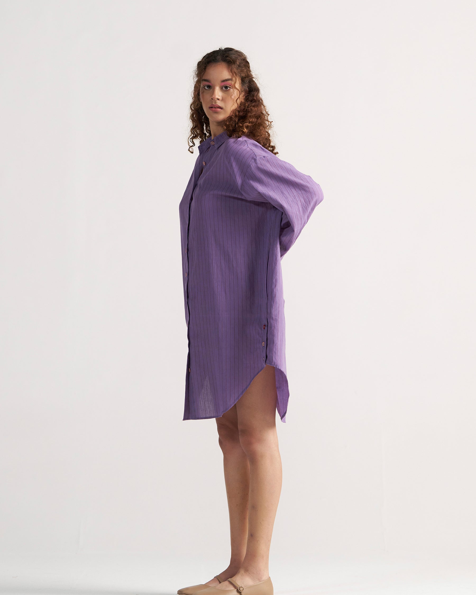 Sunday Classic Plum Page Shirt TOPS IKKIVI